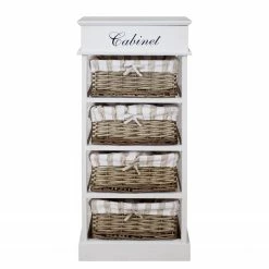 Maison Belfort Buffet Elven IV - Paulownia massif - Blanc / Marron -loftscape Boutique kommode elven iv paulownia massiv weiss 4347404