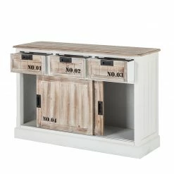 Maison Belfort Commode Beach House N0.01 - 3 tiroirs / 2 portes coulissantes - Style industriel -loftscape Boutique kommode factory n0 01 mit 3 schubladen 2 schiebetueren industrial style 1397067