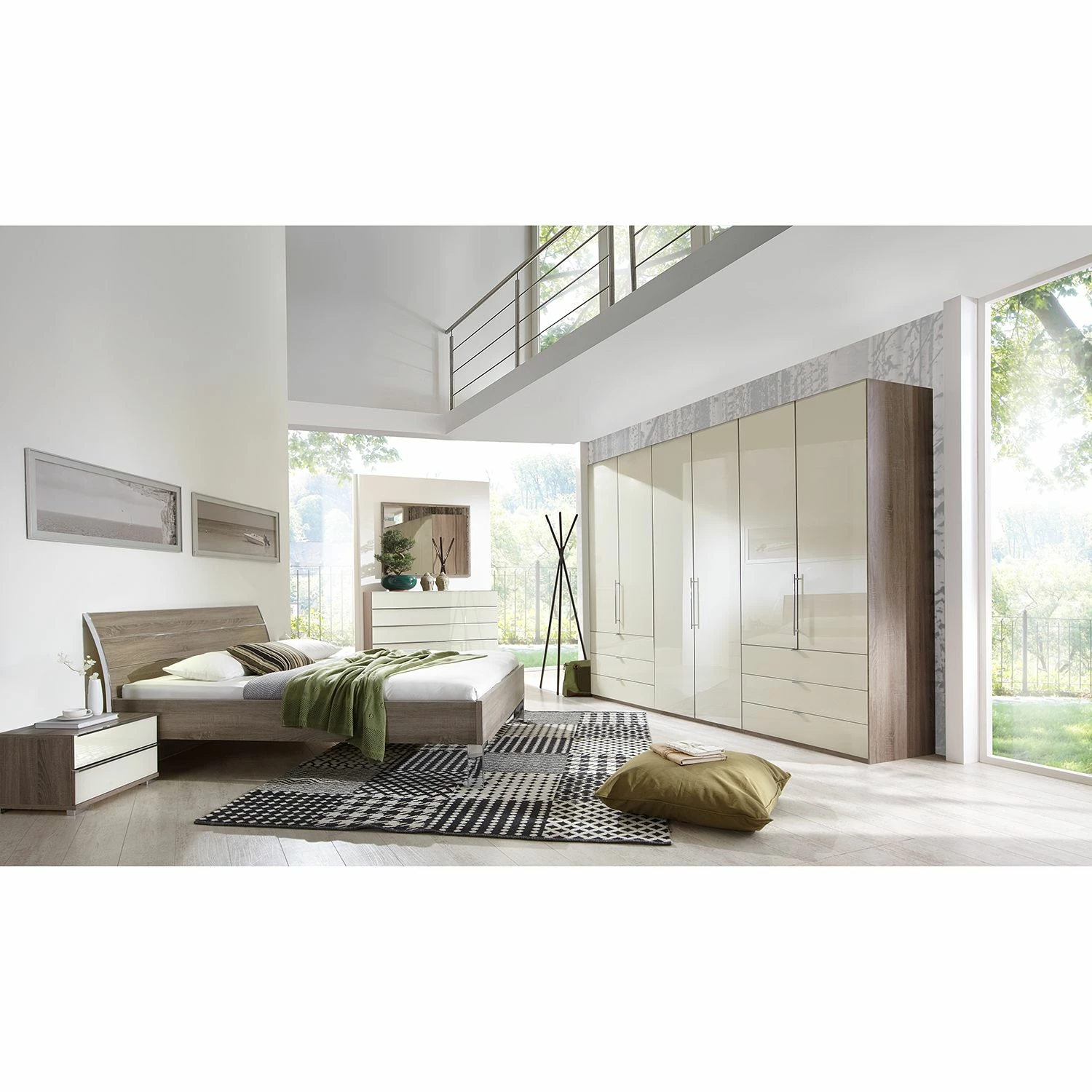 Wiemann Buffet Loft - Verre Magnolia / Imitation chêne truffier 5 Wiemann Buffet Loft - Verre Magnolia / Imitation chêne truffier – Image 3