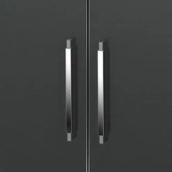 Maja Möbel Commode Merit - Gris brillant / Imitation chêne de Sonoma -loftscape Boutique kommode merit hochglanz grau eiche sonoma dekor 347658