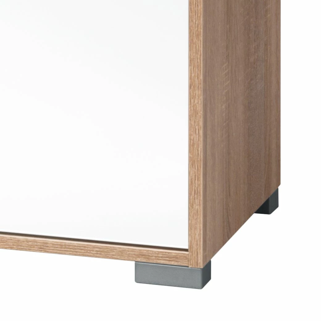 Maja Möbel Commode Merit - Blanc brillant / Imitation chêne de Sonoma 4 Maja Möbel Commode Merit - Blanc brillant / Imitation chêne de Sonoma – Image 2