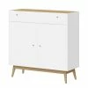 Germania Commode Monteo I - Blanc / Chêne -loftscape Boutique kommode monteo weiss eiche 4943340