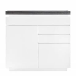 Fredriks Buffet Namona I - Éclairage inclus - Imitation béton / Blanc 14 Fredriks Buffet Namona I - Éclairage inclus - Imitation béton / Blanc -loftscape Boutique kommode namona i inkl beleuchtung weiss anthrazit weiss anthrazit 3666877