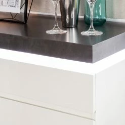 Fredriks Buffet Namona I - Éclairage inclus - Imitation béton / Blanc 16 Fredriks Buffet Namona I - Éclairage inclus - Imitation béton / Blanc -loftscape Boutique kommode namona i inkl beleuchtung weiss anthrazit weiss anthrazit 4040352
