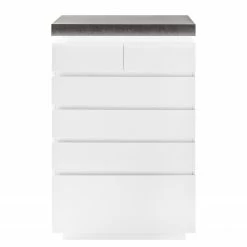 Fredriks Commode Namona II - Éclairage inclus - Imitation béton / Blanc 14 Fredriks Commode Namona II - Éclairage inclus - Imitation béton / Blanc -loftscape Boutique kommode namona ii inkl beleuchtung weiss anthrazit weiss anthrazit 3666901