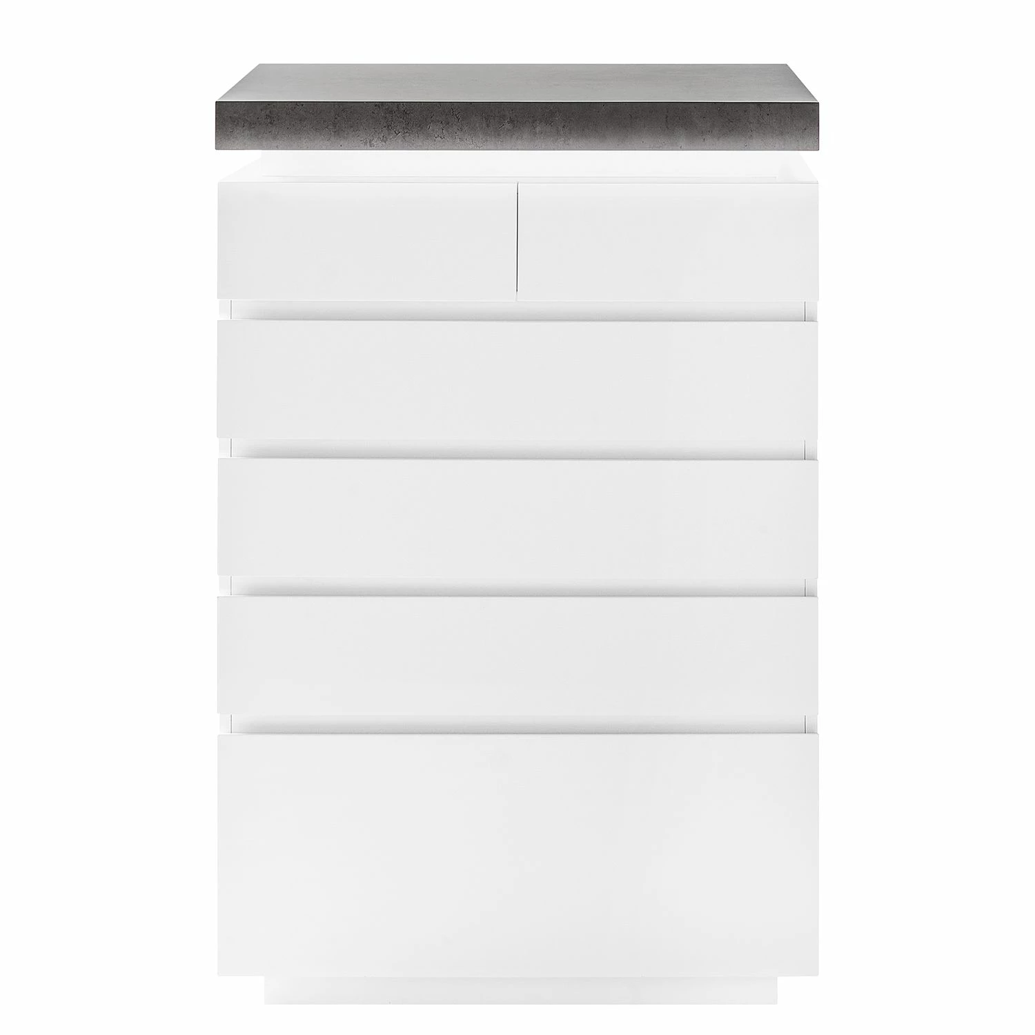 Fredriks Commode Namona II - Éclairage inclus - Imitation béton / Blanc 6 Fredriks Commode Namona II - Éclairage inclus - Imitation béton / Blanc – Image 4