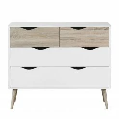 Mørteens Commode Sunndal - Blanc / Chêne clair -loftscape Boutique kommode sunndal weiss eiche dekor 4845132