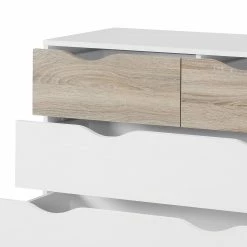 Mørteens Commode Sunndal - Blanc / Chêne clair -loftscape Boutique kommode sunndal weiss eiche dekor 4845140
