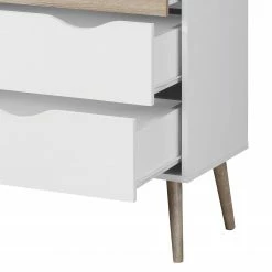 Mørteens Commode Sunndal - Blanc / Chêne clair -loftscape Boutique kommode sunndal weiss eiche dekor 4845144