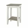 Home Design Console Gironde - Blanc brillant / Imitation pin