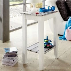 Home Design Console Gironde - Blanc brillant / Imitation pin 7 Home Design Console Gironde - Blanc brillant / Imitation pin -loftscape Boutique konsole gironde hochglanz weiss kiefer dekor 1427476