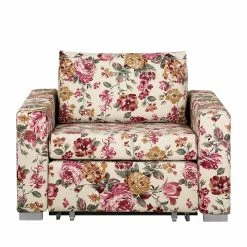 Mooved Fauteuil convertible Latina XII - Matière tissée - Beige / Rouge -loftscape Boutique latte 80 schlafsessel standard stoff komplett orleans 03 fuesse holz 4131768