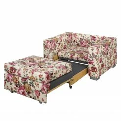 Mooved Fauteuil convertible Latina XII - Matière tissée - Beige / Rouge -loftscape Boutique latte 80 schlafsessel standard stoff komplett orleans 03 fuesse holz 4131780