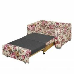 Mooved Fauteuil convertible Latina XII - Matière tissée - Beige / Rouge -loftscape Boutique latte 80 schlafsessel standard stoff komplett orleans 03 fuesse holz 4131784