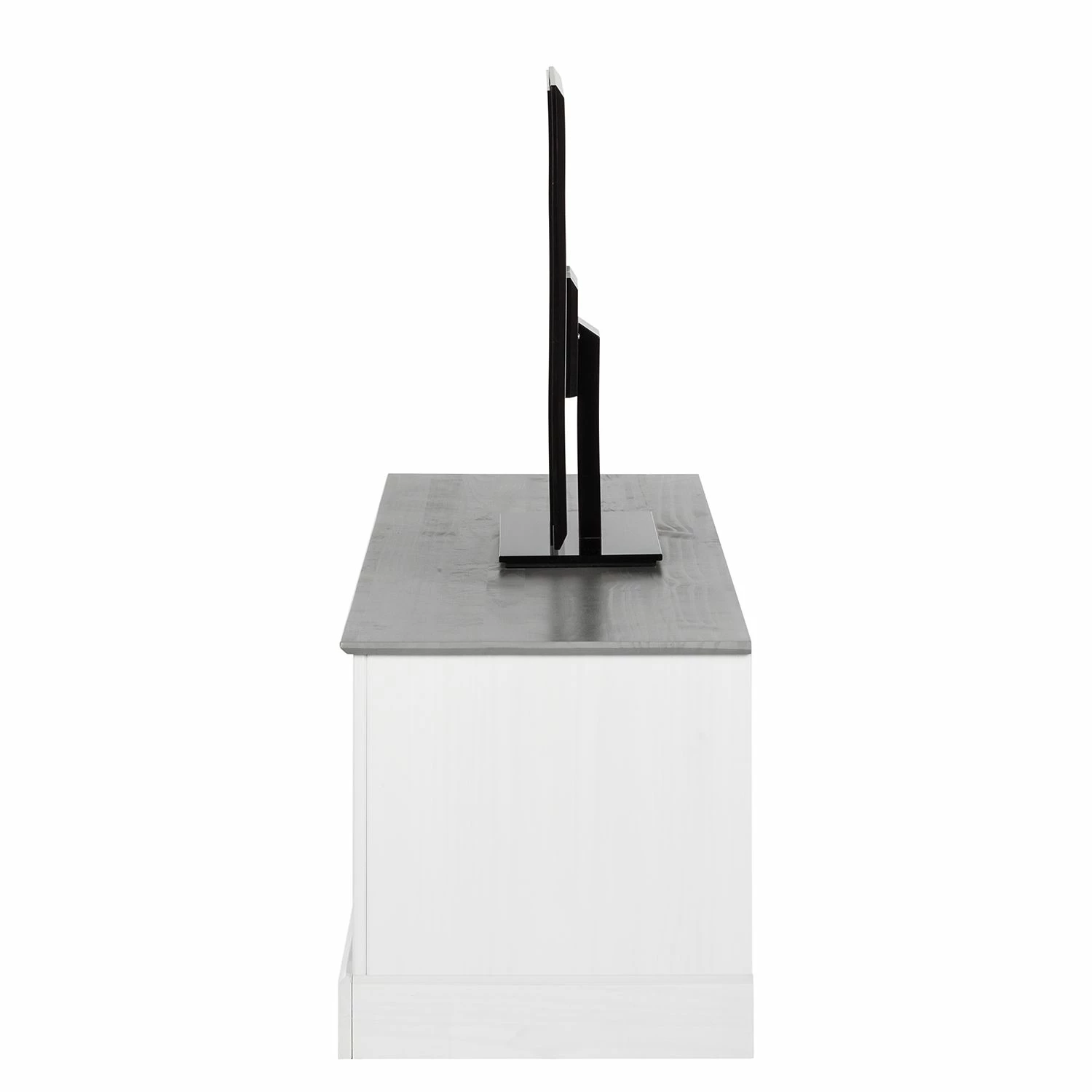 Maison Belfort Meuble TV Neely - Blanc / Gris 6 Maison Belfort Meuble TV Neely - Blanc / Gris – Image 4