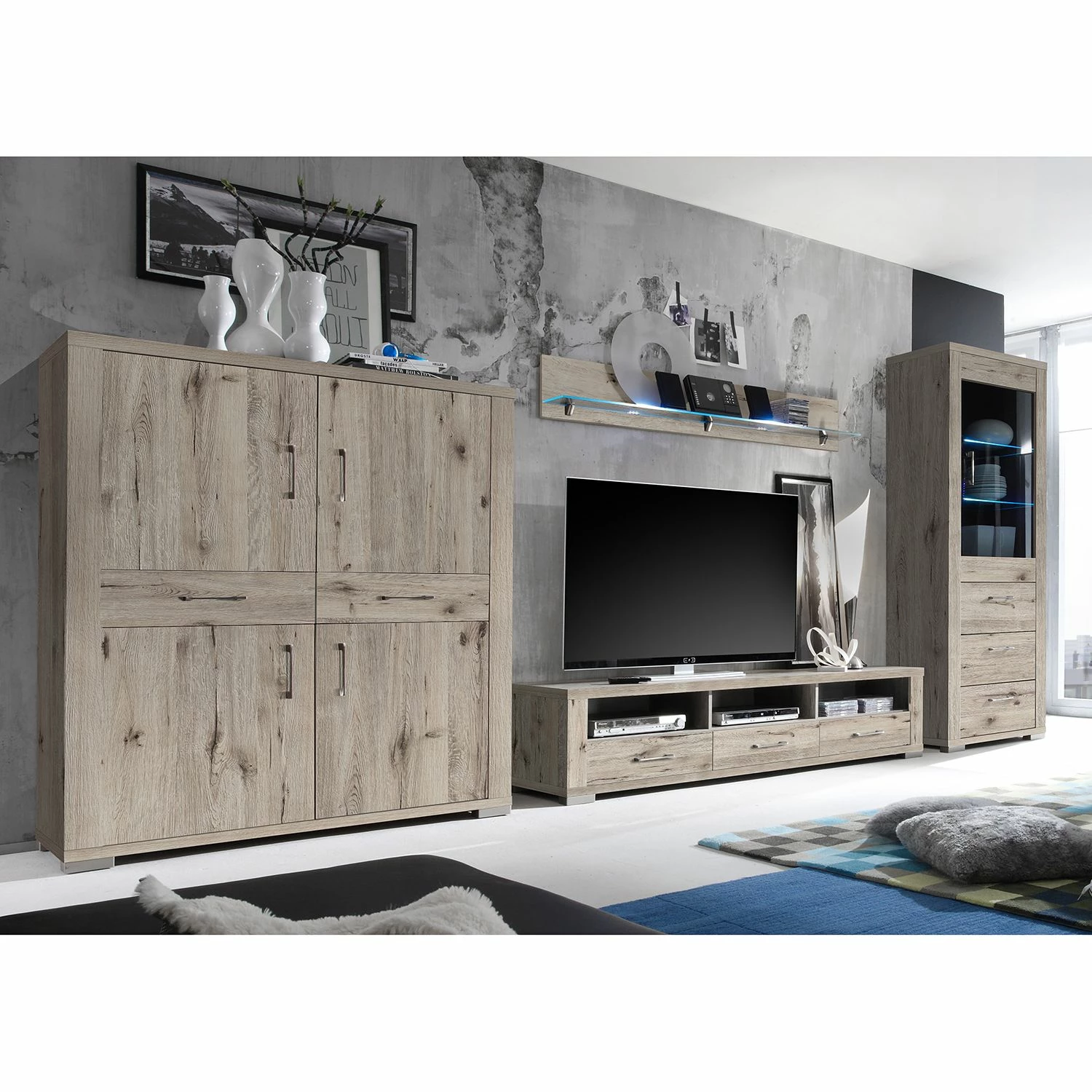 Mooved Commode haute Hunton II - Imitation chêne sable 5 Mooved Commode haute Hunton II - Imitation chêne sable – Image 3