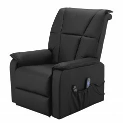 Modoform Fauteuil massant Cubillo - Cuir véritable - Noir