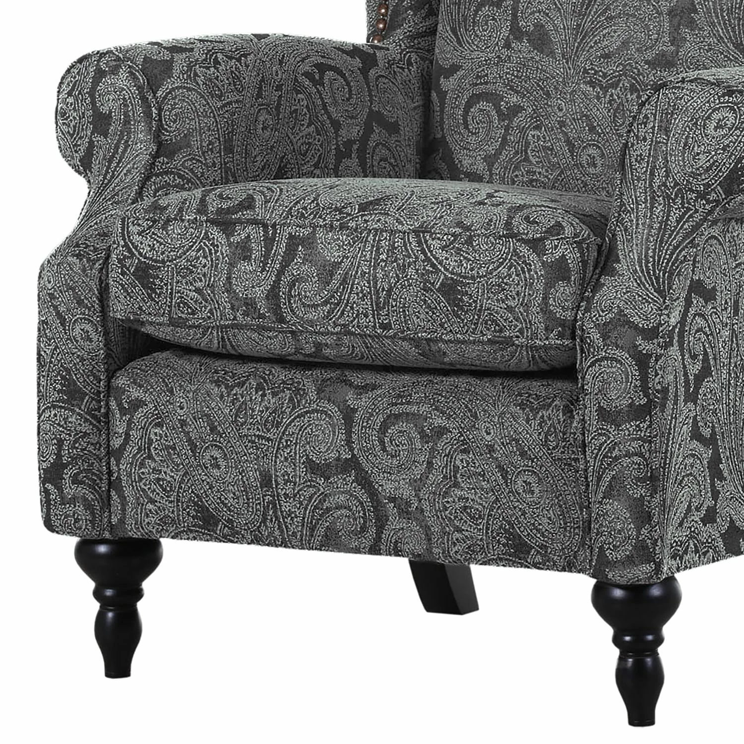 Ridgevalley Fauteuil à oreilles Ajana - Gris 5 Ridgevalley Fauteuil à oreilles Ajana - Gris – Image 3