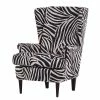 Red Living Fauteuil à oreilles Chaville - Tissu zébré -loftscape Boutique ohrensessel chaville webstoff zebra 391236