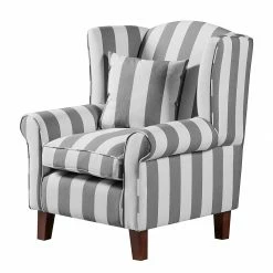 Maison Belfort Fauteuil Colmar - Gris - Sans repose-pieds