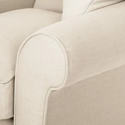 Maison Belfort Fauteuil à oreilles Colmar - Tissu Maka : Beige - Avec repose-pieds -loftscape Boutique ohrensessel colmar webstoff mit hocker stoff maka beige 4827316