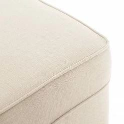 Maison Belfort Fauteuil à oreilles Colmar - Tissu Maka : Beige - Avec repose-pieds -loftscape Boutique ohrensessel colmar webstoff mit hocker stoff maka beige 4827320