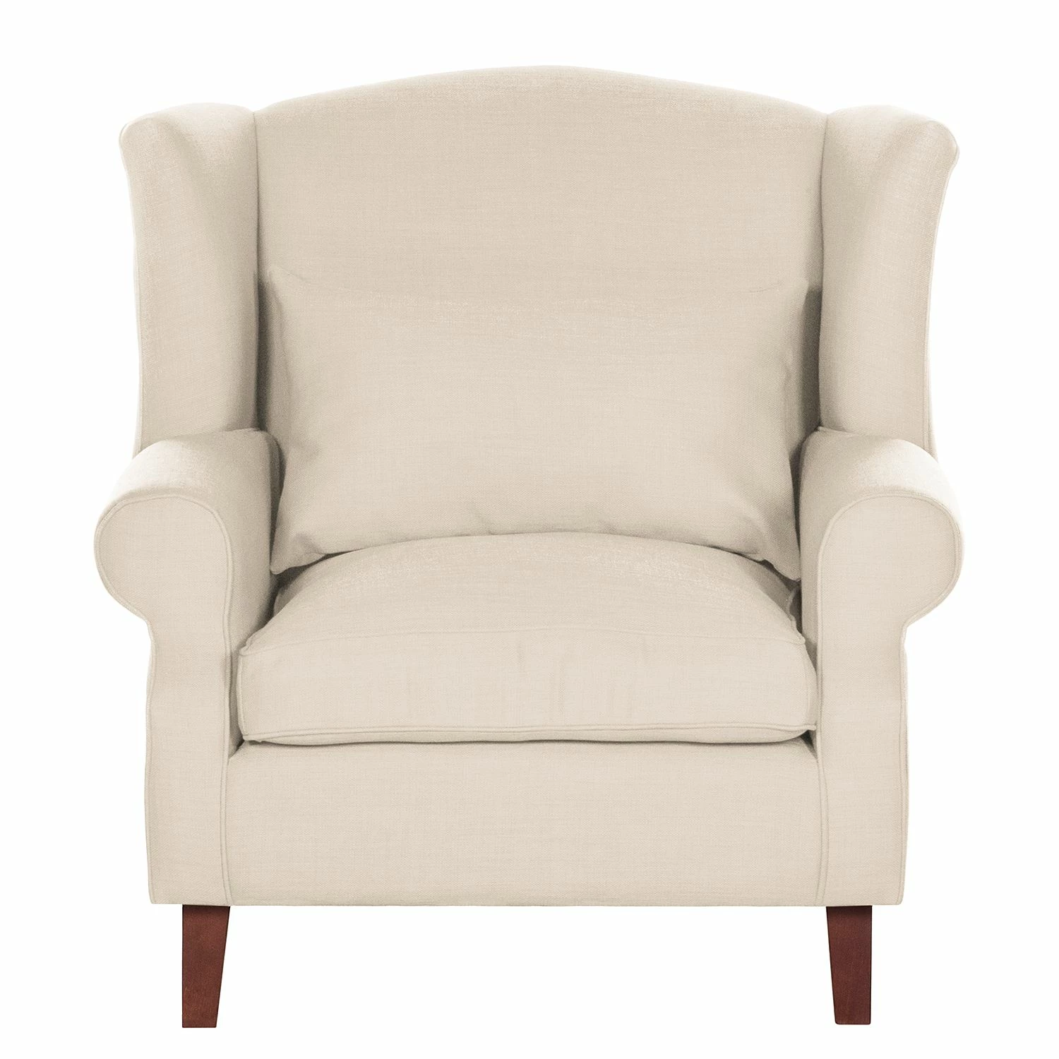 Maison Belfort Fauteuil à oreilles Sofia - Tissu beige 4 Maison Belfort Fauteuil à oreilles Sofia - Tissu beige – Image 2