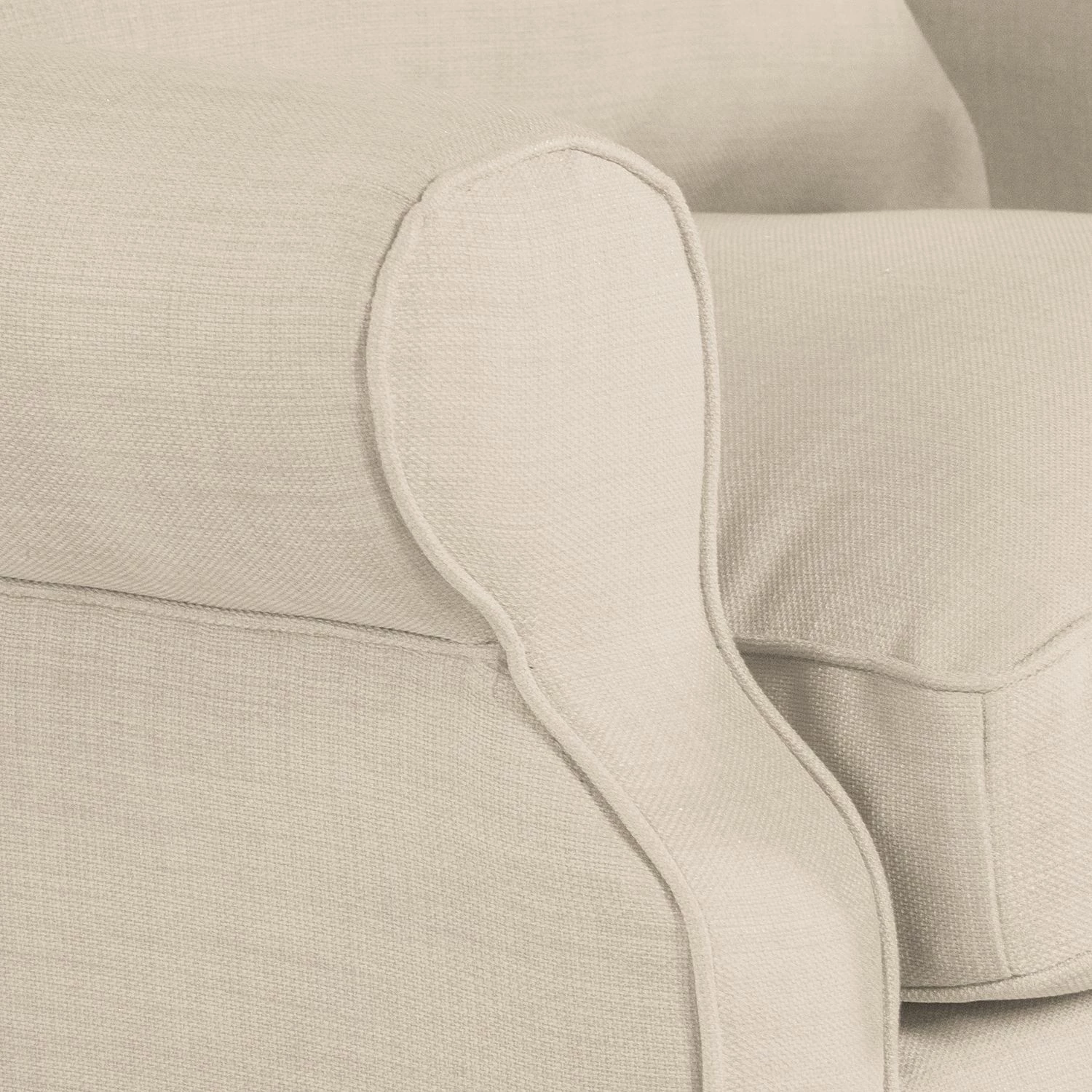 Maison Belfort Fauteuil à oreilles Sofia - Tissu beige 10 Maison Belfort Fauteuil à oreilles Sofia - Tissu beige – Image 8