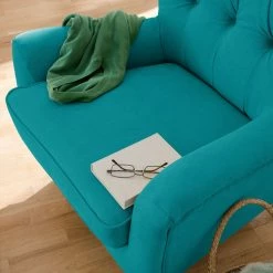 Norrwood Fauteuil à oreilles Feliz - Bleu pétrole 13 Norrwood Fauteuil à oreilles Feliz - Bleu pétrole -loftscape Boutique ohrensessel feliz webstoff petrol 5155172