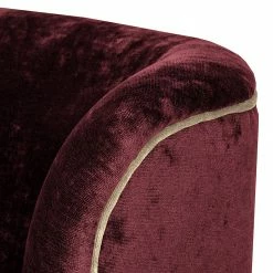 Red Living Fauteuil à oreilles Madame Lebon Velours - rouge bourgogne -loftscape Boutique ohrensessel humphrey samtstoff burgundy 382878