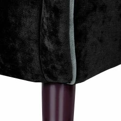 Red Living Fauteuil à oreilles Humphrey - Velours gris -loftscape Boutique ohrensessel humphrey samtstoff schwarz 382884