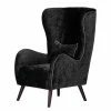 Red Living Fauteuil à oreilles Humphrey - Velours gris