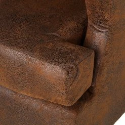 Red Living Fauteuil à oreilles Italo - Microfibre marron -loftscape Boutique ohrensessel italo microfaser braun 253372