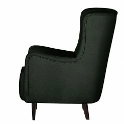 Mørteens Fauteuil à oreilles Josslyn - Tissu noir -loftscape Boutique ohrensessel josslyn webstoff schwarz 453358