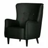 Mørteens Fauteuil à oreilles Josslyn - Tissu noir -loftscape Boutique ohrensessel josslyn webstoff schwarz 453361