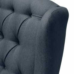 Maison Belfort Ensemble de salon Luro (2-1) - Bleu foncé -loftscape Boutique ohrensessel luro strukturstoff dunkelblau 4542540