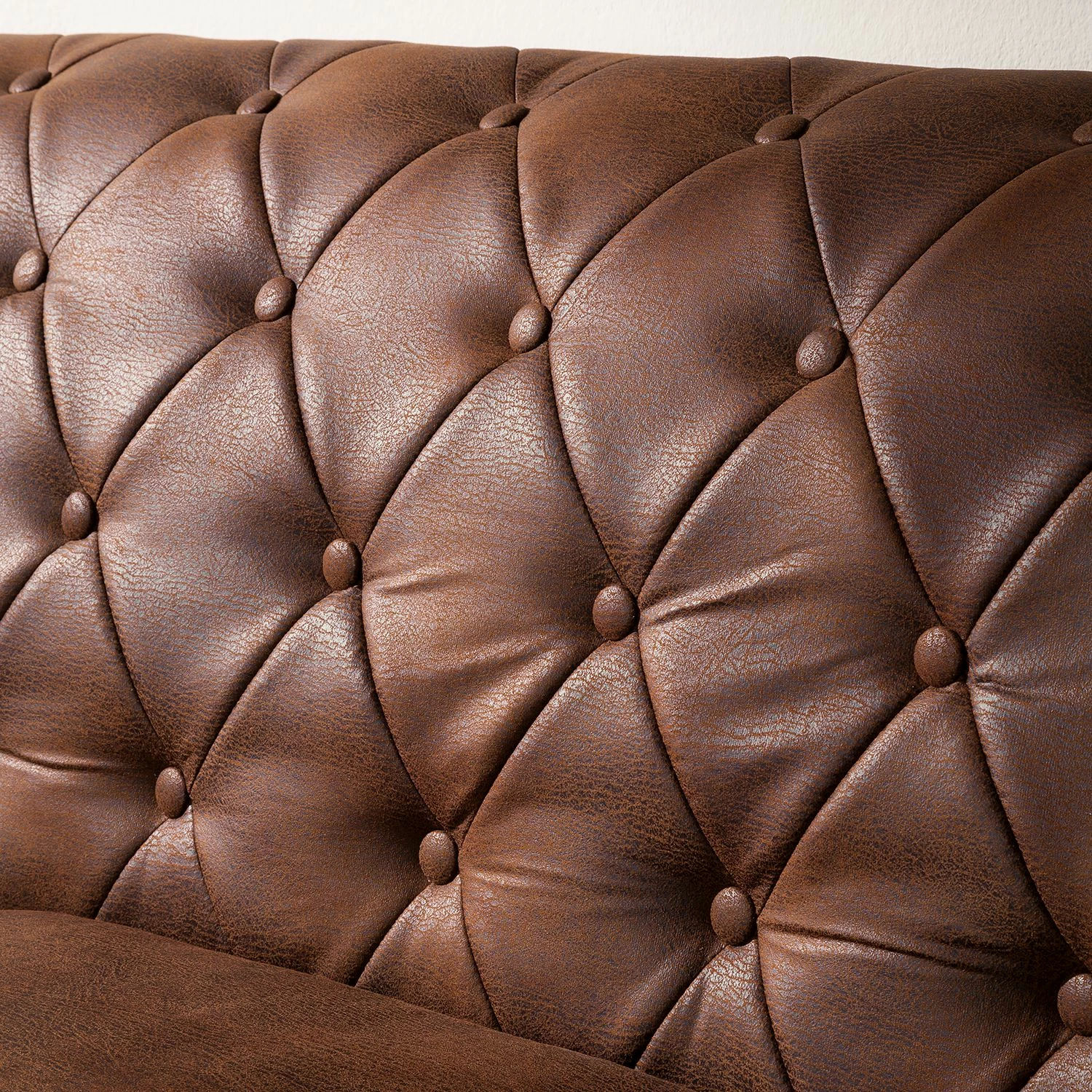 Ars manufacti Ensemble de salon Benavente (3 - 2 - 1) - Aspect vieux cuir marron 8 Ars manufacti Ensemble de salon Benavente (3 - 2 - 1) - Aspect vieux cuir marron – Image 6