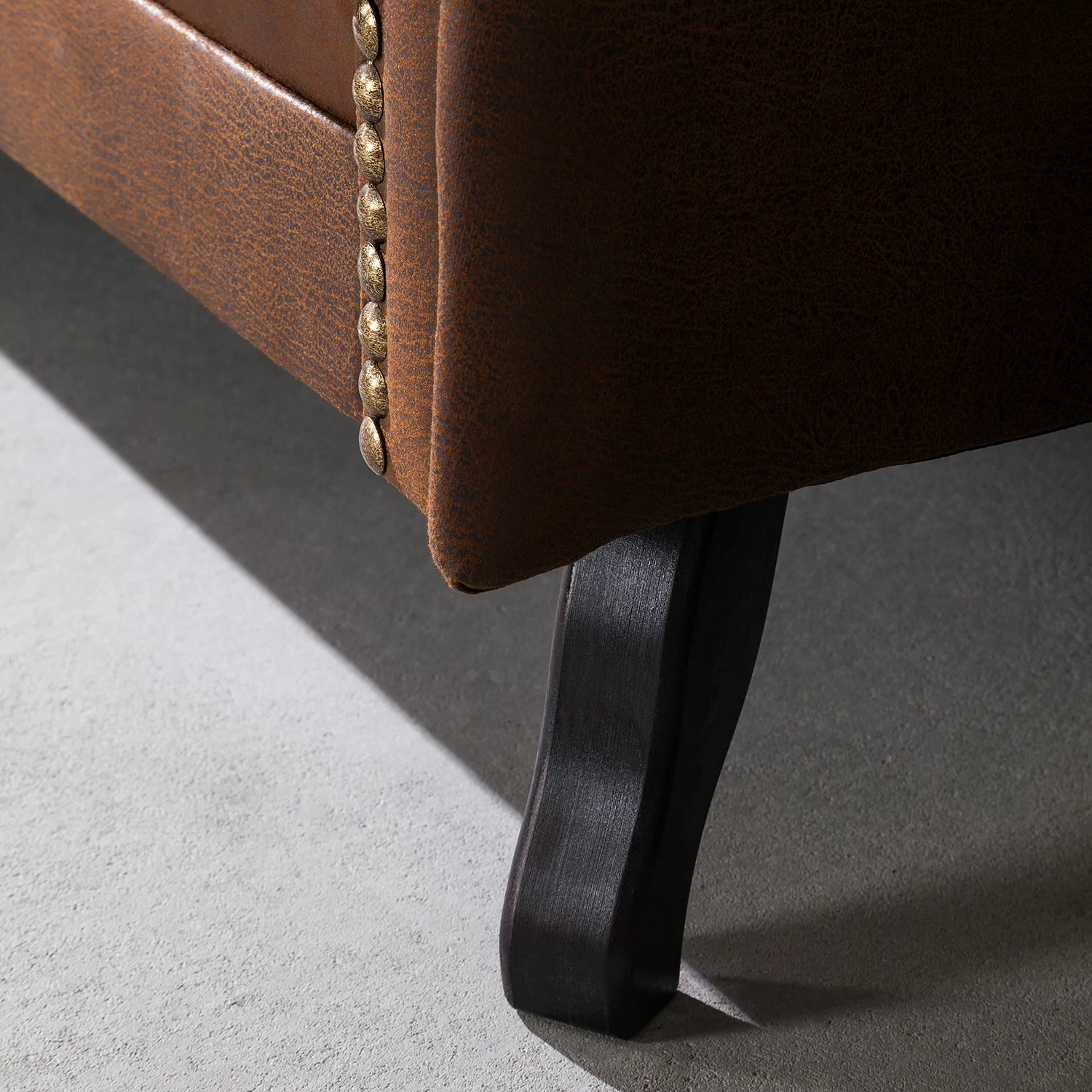 Ars manufacti Ensemble de salon Benavente (3 - 2 - 1) - Aspect vieux cuir marron 9 Ars manufacti Ensemble de salon Benavente (3 - 2 - 1) - Aspect vieux cuir marron – Image 7