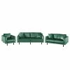 Eva Padberg Collection Ensemble de salon Edina (3-2-1) - Vert océan -loftscape Boutique polstergarnitur edina samt 3 2 1 tuerkisgruen 4708748