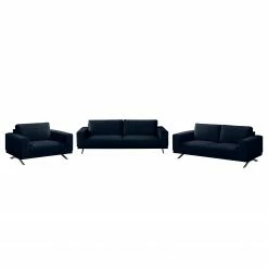 Jack & Alice Ensemble de salon Lorcy (3-2-1) - Bleu foncé