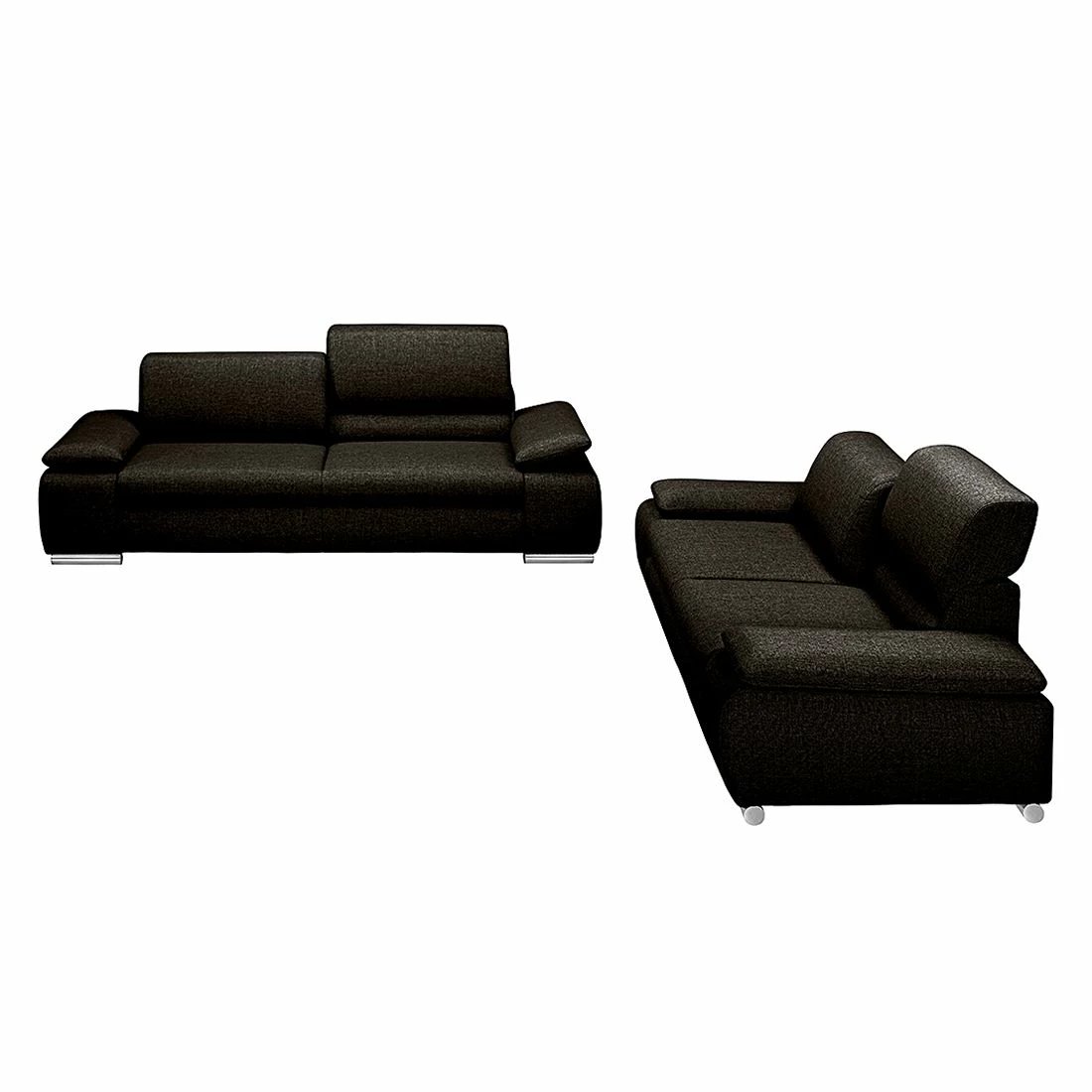 Fredriks Canapé panoramique Masca (3-2) - Tissu marron noir 9 Fredriks Canapé panoramique Masca (3-2) - Tissu marron noir – Image 7