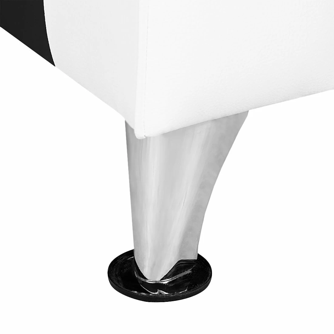 Studio Monroe Canapé panoramique Nixa (3 -2 -1) - Cuir synthétique - Blanc / Noir 19 Studio Monroe Canapé panoramique Nixa (3 -2 -1) - Cuir synthétique - Blanc / Noir – Image 17