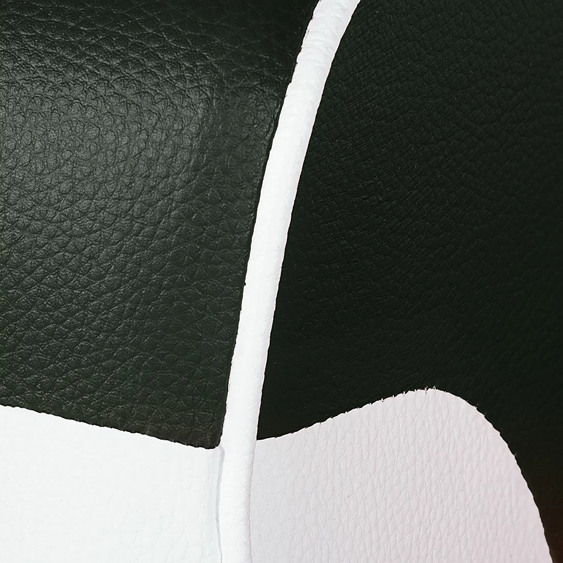 Studio Monroe Canapé panoramique Nixa (3 -2 -1) - Cuir synthétique - Blanc / Noir 15 Studio Monroe Canapé panoramique Nixa (3 -2 -1) - Cuir synthétique - Blanc / Noir – Image 13