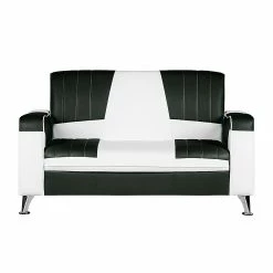 Studio Monroe Canapé panoramique Nixa (3 -2 -1) - Cuir synthétique - Blanc / Noir 26 Studio Monroe Canapé panoramique Nixa (3 -2 -1) - Cuir synthétique - Blanc / Noir -loftscape Boutique polstergarnitur nixa 3 2 1 kunstleder weiss schwarz 435975