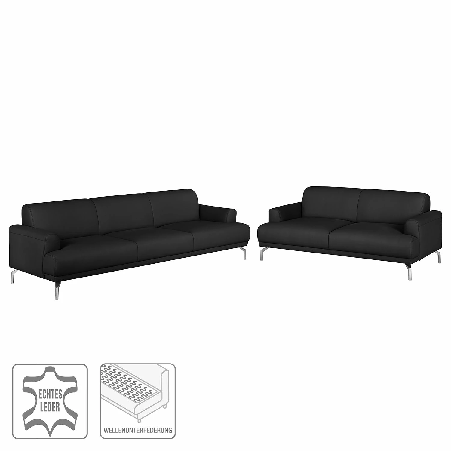 Fredriks Ensemble de salon Sisto II (3 - Noir 4 Fredriks Ensemble de salon Sisto II (3 - Noir – Image 2