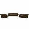 Jack & Alice Ensemble de salon Thory (3-2-1) - Marron