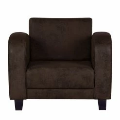 Ars manufacti Canapé panoramique Tullow (3 -2 -1) - Aspect vieux cuir marron foncé -loftscape Boutique polstergarnitur tullow 3 2 1 antiklederoptik dunkelbraun 437607