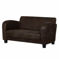 Ars manufacti Canapé panoramique Tullow (3 -2 -1) - Aspect vieux cuir marron foncé -loftscape Boutique polstergarnitur tullow 3 2 1 antiklederoptik dunkelbraun 437611