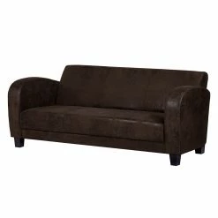 Ars manufacti Canapé panoramique Tullow (3 -2 -1) - Aspect vieux cuir marron foncé -loftscape Boutique polstergarnitur tullow 3 2 1 antiklederoptik dunkelbraun 437614