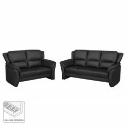 Nuovoform Salon Windom - 3-2-1 - Imitation cuir - Noir -loftscape Boutique polstergarnitur windom 3 2 kunstleder schwarz 4088036